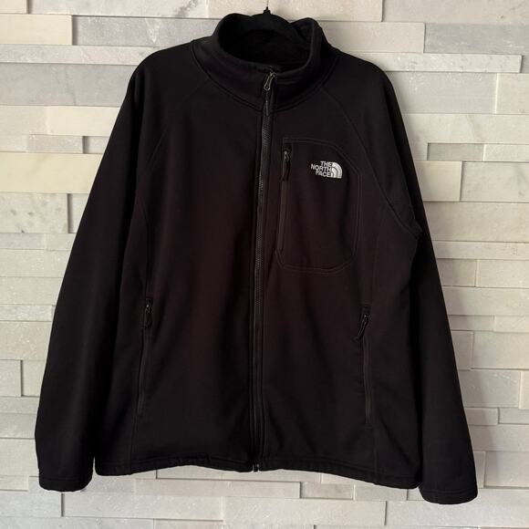 THE NORTH FACE Men Timber Full-Zip Fleece Jacket Black XL Outdoor Camping Hiking - Picture 1 of 6